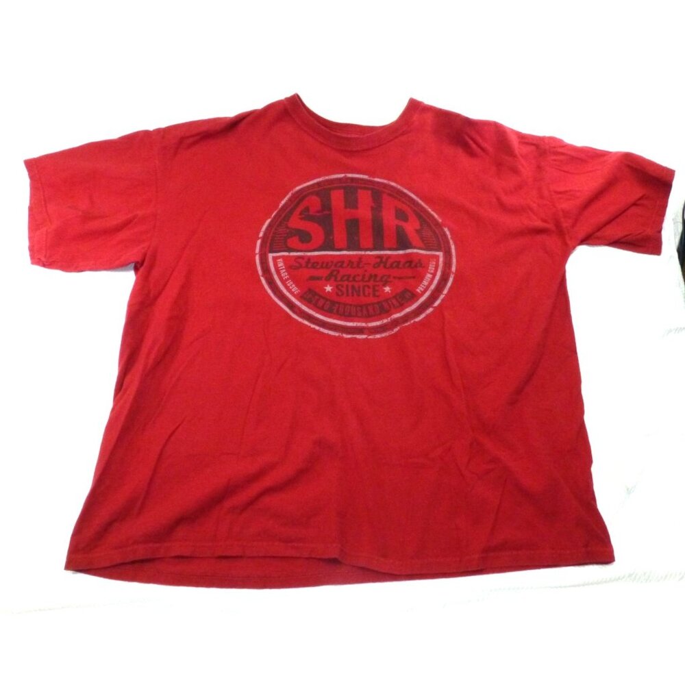 Stewart-Haas Racing SHR Mens 2XL Red T-Shirt Camp David Cotton Vintage Style
